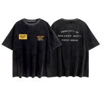 เสื้อยืดแขนสั้น พิมพ์ลายโลโก้ GALLERY DEPT ขนาดเล็ก สไตล์สตรีท สําหรับผู้ชาย และผู้หญิง