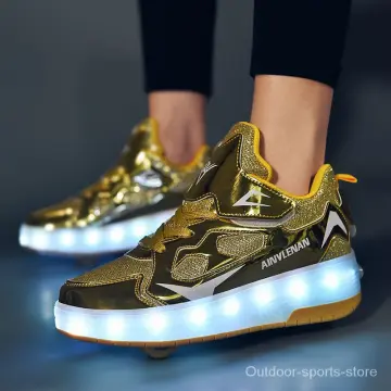 Mens gold light up on sale shoes