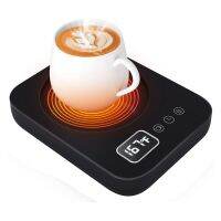 1 Piece Mug Warmer Coaster for Desk with 3-Temp Settings/Cup Type Selection/Timing Function Black