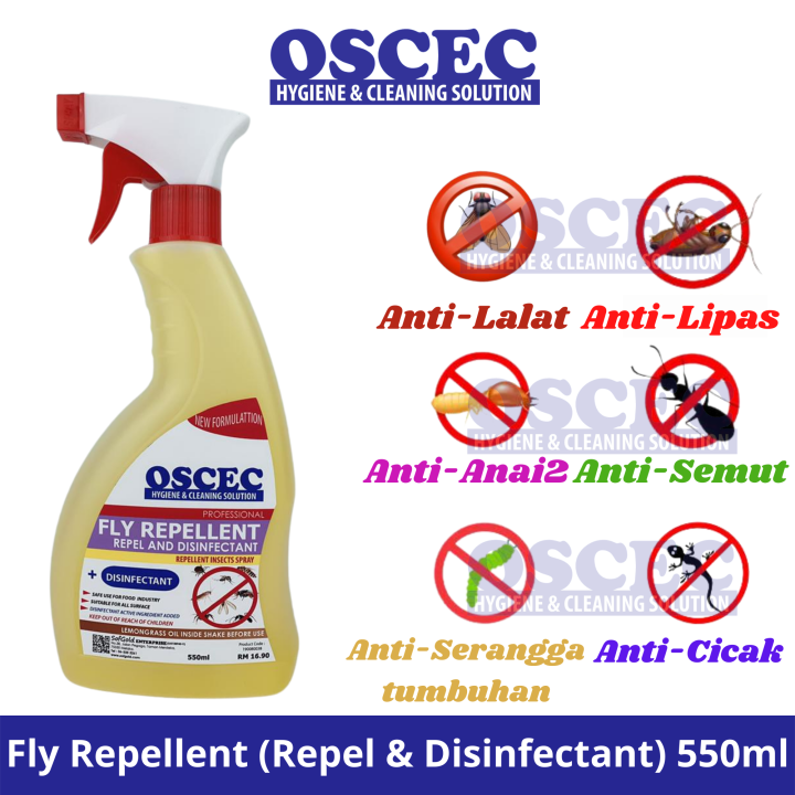 OSCEC Fly Repellent (Repel & Disinfectant) 550ml / Eco Serai Wangi Pest