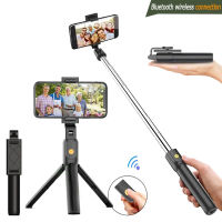 Selfie Stick ขาตั้งกล้องแบบพับได้ Monopod แบบขยายได้ไร้สาย Bluetooth-เข้ากันได้กับรีโมทคอนลสำหรับ IOS Android K07