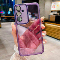 S23ปลอกสำหรับ Samsung เคสโทรศัพท์นิ่มกันกระแทกฟิล์มกระจกติดเลนส์โปร่งใสแฟชั่น FE / S21 FE / S20