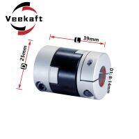 Veekaft Oldham Coupling ตัวเลื่อน D25l39แรงบิดสูงต่ำชนิดสกรูตัวเลื่อนสำหรับเพลาขับ Cnc เครื่องเชื่อมต่อมอเตอร์