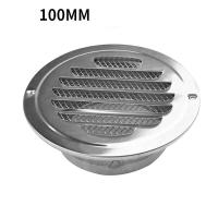 80/100mm Flat Round Air Vent Grill Metal Cover Circle Ducting Ventilation Bathroom Office Ventilation Grid Home Improvement