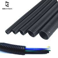 1M Cable Sleeve PP Plastic Corrugated Hose Insulated Harness 4.5mm-17mm Automobile Motor Electrical Wire Protection Accessories Electrical Circuitry P