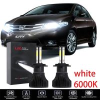 ชุดหลอดไฟหน้า LED 6000K สีขาว สําหรับ Honda City (TMO) 5th Gen 2008-2014 2 ชิ้น รับประกัน 12 เดือน