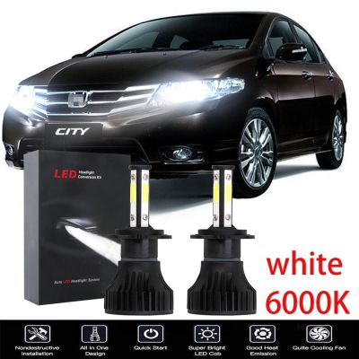 New ชุดหลอดไฟหน้า LED 6000K สีขาว สําหรับ Honda City (TMO) 5th Gen 2008-2014 2 ชิ้น