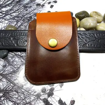 Blongk Small Waist Bag Genuine Leather Mini Belt Pack Wallet Card