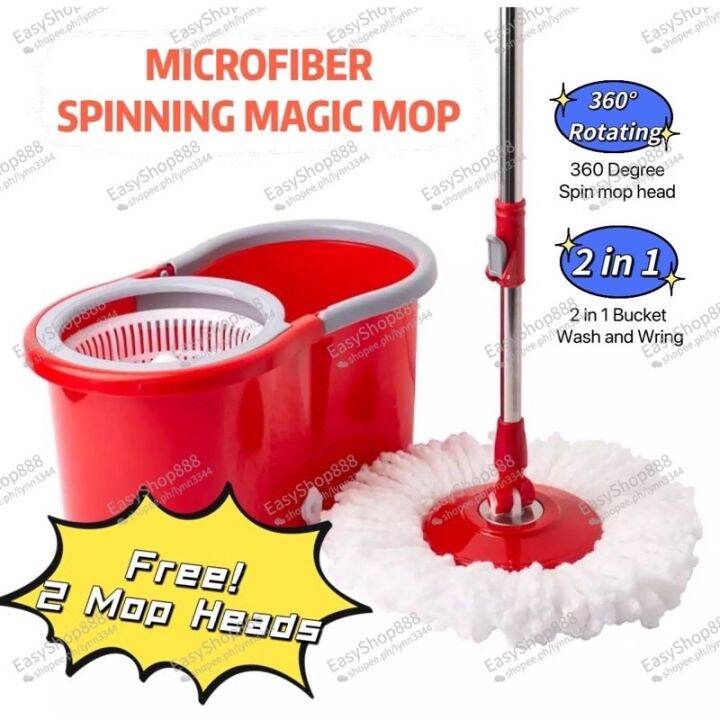 Spin Mop With Spinner And Bucket Magic Tornado Mop 360 Easy Rotating ...