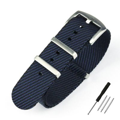 ✱ สายนาฬิกาคุณภาพ 20mm 22mm Stripe Nylon Watchband Replacement Bracelet Watch Band For Tudor Strap