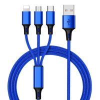 รับประกัน ! สายชาร์จ 3in1 Data Cable 2.4A มี 3 หัว IPhone ไอโฟน Micro TypeC ไอโฟน IPhone 11 Pro Max ยาว 1.2เมตร