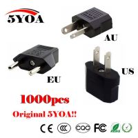 1000PC Universal US EU AU Plug USA Euro Europe Travel Wall AC Power Charger Outlet Adapter Converter 2 Round Socket Input Pin Wires  Leads  Adapters