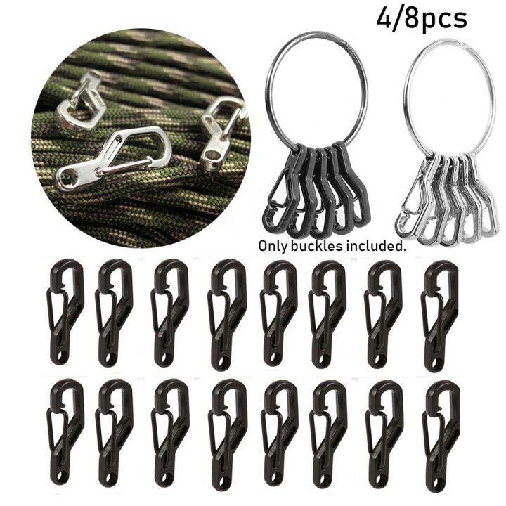 QENGJERNG2394 4/8pcs Hang Buckle Safety Travel Tools Outdoor Hook MIni