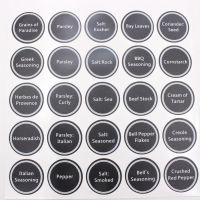 13pcs Waterproof Spice Labels PVC Classification Printed Decor Pantry Jar Stickers Home Round Adhesive Bottle Tags Kitchen