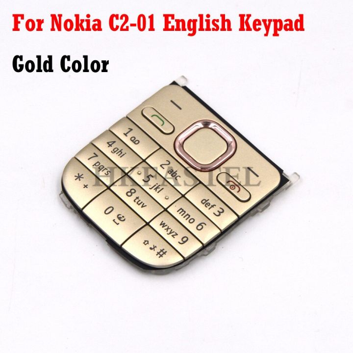 สำหรับ-nokia-c2-01โทรศัพท์มือถืออังกฤษรัสเซียแป้นพิมพ์อาหรับฮีบรูสำหรับ-c2-c2-01อะไหล่ฝาครอบตัวเครื่อง