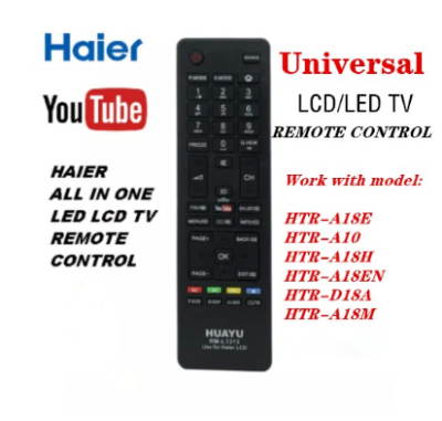 HUAYU RM-L1313 Haier HTR-A18E HTR-A10 HTR-A18H HTR-A18EN HTR-D18A HTR-A18M HTR-A10H HTR-A10L 55D3550 LED TV Remote Control For Haier TV LE22M600F LE24M660F LE28H600 LE32M600 LE39M600F LE39M600F LE40M600F LE46M600F