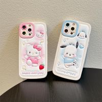 Cute Cartoon Sanrio Hello Kitty Pochacco Phone Case For iPhone 14 13 12 11 Pro Max X XR XS MAX Anti-drop Soft Cover Y2k Girl
