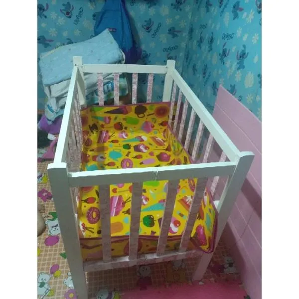 white wooden crib for baby Wooden crib set Wooden crib with dropside