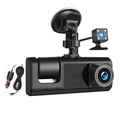 Inside Vehicle Dash CamThree Way Camera DVRs Recorder Video Registrator Dashcam Camcorder