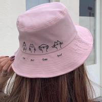 Cute cat pattern fashion digital printed bucket hat ladies outdoor travel hat sun hat panama flat top fisherman hat 【JULY]