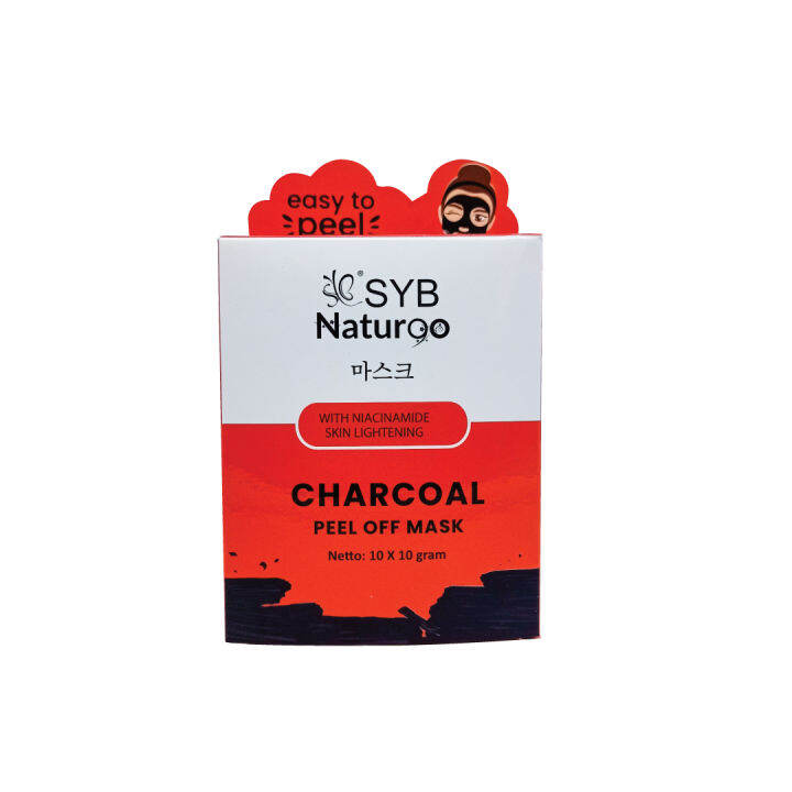 Syb Naturgo Charcoal Peel Off Mask Box Lazada Indonesia