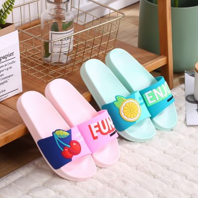 【Ready】🌈 New ildrens cartoon slippers summer fruit -slip rent-ild door and outdoor home s and slippers womens outer