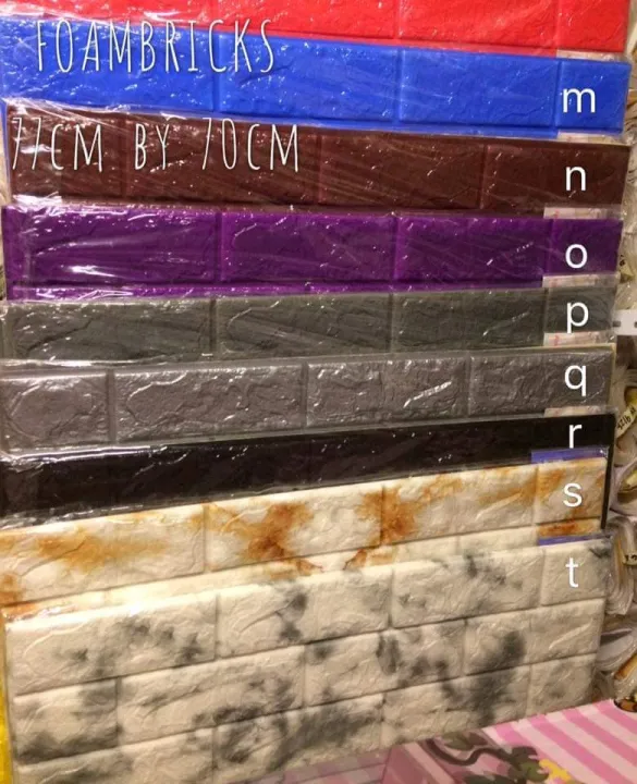 FOAM BRICK STICKY WALLPAPER Lazada PH