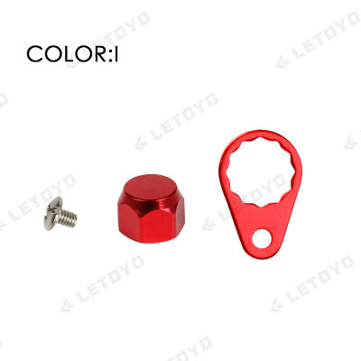 LETOYO Crank Nut and Screw With Plate For Fishing Reel Left Hand Right Hand Screw Cap For Daiwa ABU Reel 10 Colors