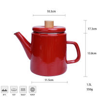 Enamel kettle, teapot, volume 1.5L.