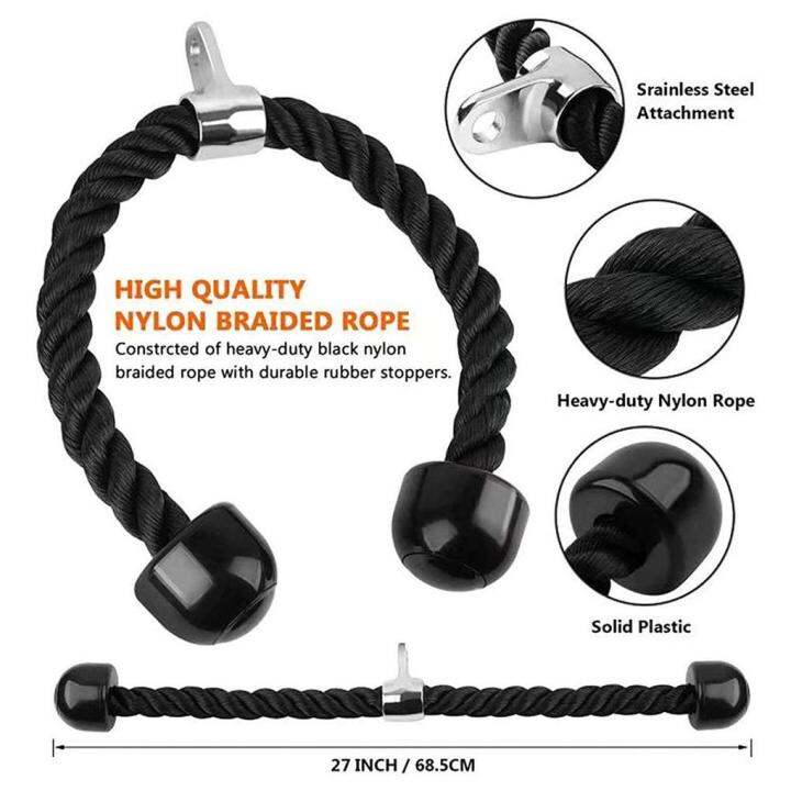 Pull Rope Set Down Machine Portable Ropes Crunches Grip Cable Rowing