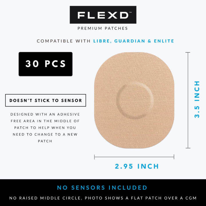 flexd-freestyle-adhesive-patches-30-pcs-libre-adhesive-patch-covers-for-cgm-tan