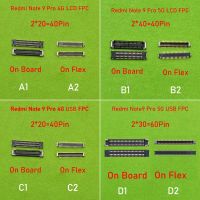 2PCS 40 50 Pin USB Charger การชาร์จขั้วต่อ FPC สําหรับ Xiaomi Redmi Note 9 Pro / 4G 5G / Note9 Pro LCD Display Screen บนเมนบอร์ด