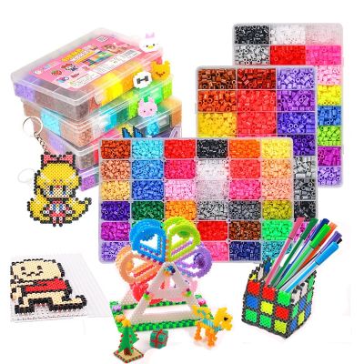 ชุดของเล่นเพอร์เลอร์5มม./2.6Mm ลูกปัด Hama 72สีกล่องจิ๊กซอว์ชุดลูกปัดรีด3มิติ Kids Toys เทมเพลตของเล่นงานฝีมือแฮนด์เมดที่สร้างสรรค์แบบทำมือ