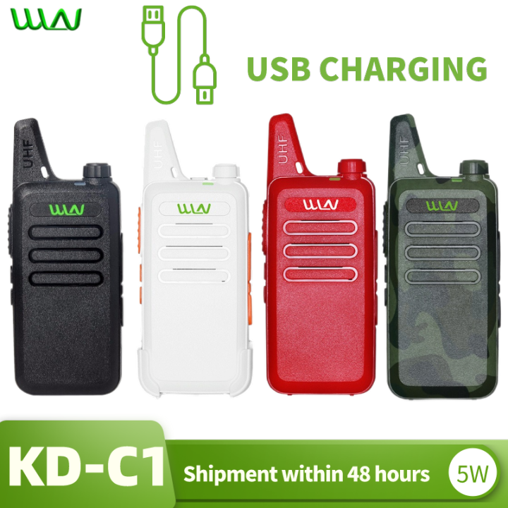 2022 WLN KDC1 Mini Kids Toy 400470MHz Ham Radio USB Charging 1 5 Km UHF 16CH Child Portable