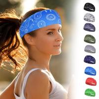 Exercise Headband Moisture Wicking Headband Boho Style Printed Quick Absorbent Super Slim Comfortable Lightweight Sweat Absorbing Headband For Football Volleyball Skiing Walking benchmark