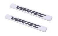 2Pcs Vortec Emblems, Badges For Chevrolet 2500Hd GMC Sierra Silverado Truck Liter Badges