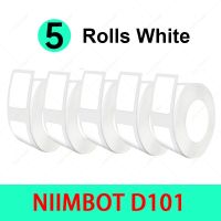Niimbot เทปกาวสีขาว D101แบบใสสำหรับเครื่องพิมพ์ D101ของ Niimbot ม้วนกระดาษสติ๊กเกอร์บาร์โค้ดสำหรับเครื่องพิมพ์ D101 Niimbot ป้าย Printe S67