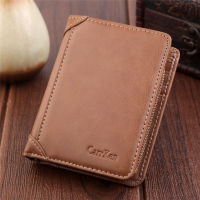 Mens Wallet Short Retro Frosted Solid Color Card Holder Male Letter Print Money Clip Mens Multi-card Zipper Coin Purse