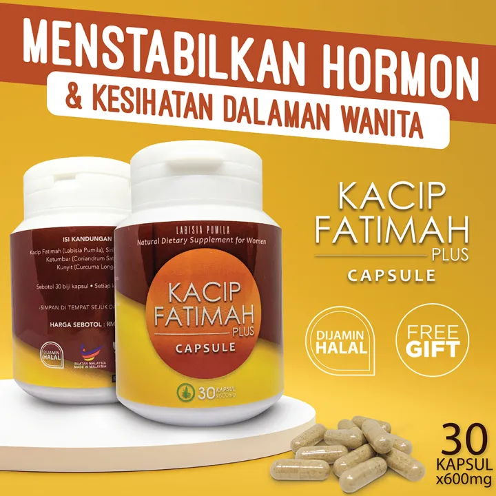 Kacip Fatimah Plus Capsule Labisia Pumila Kesihatan Dalaman Mengawal Hormon Wanita Free Gift Lazada