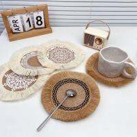 Home Creative Braid Coaster New Hot Natural Jute Non SlipTable Mats Hand-woven Heat-insulating Moisture-proof Home Accessories