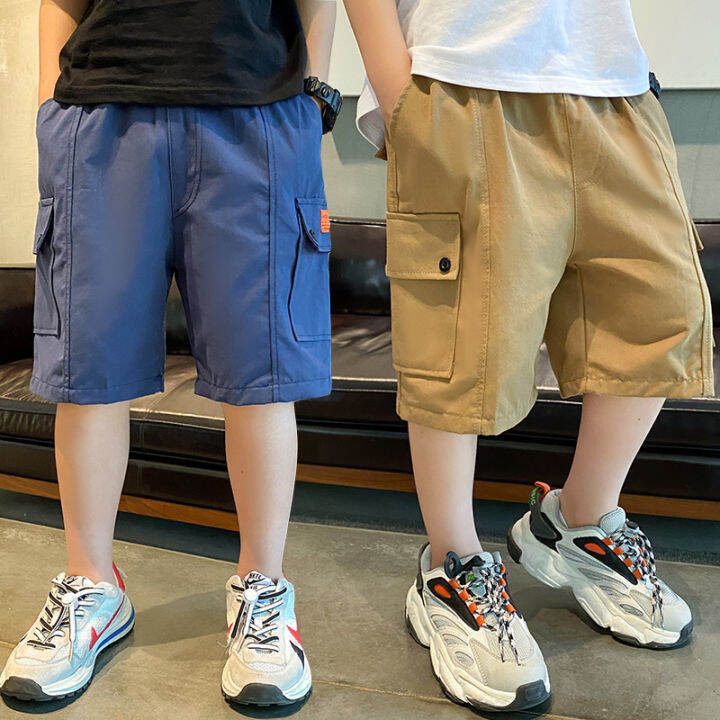 Big Boys Shorts Children Casual Solid Elastic Boy Short Pants Summer