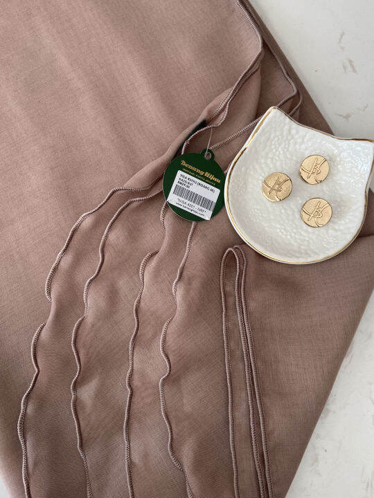 benang hijau instant shawl