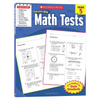 Original English English textbook Scholastic Success with Math Tests for the fifth grade of primary school in the United States Scholastic Success with Math Tests 5 series of primary school students family exercise book English version