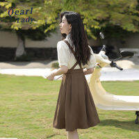 เสื้อเชิ้ตฤดูร้อนแขนสั้นสตรี QearlLady + ชุดเดรสสลิงบางๆ504O074