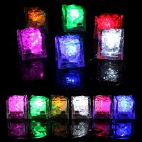 6pcs Luminous LED Ice Cubes Glowing Party Ball Flash Neon Wedding Festival Christmas Bar Wine Glass Party Decoration Supplies