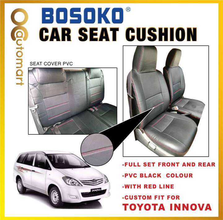 Toyota Innova Custom Fit OEM Car Seat Cushion Cover PVC Black Colour