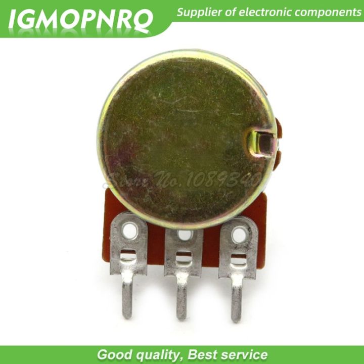 5pcs-100k-ohm-wh148-b100k-3pin-potentiometer-15mm-shaft-with-nuts-and-washers-wh148-100k-shaft-15mm