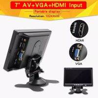 7-inch Portable display 1024x600 IPS screen AV camera monitor of Engineering truck Harvester HDMI-compatible VGA D-SUB