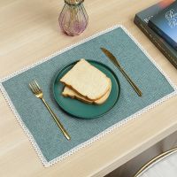 【CW】 Table Placemat Fabric Resistant Bowls Cups Coaster Tableware