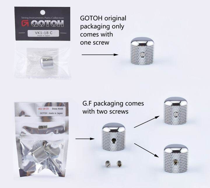 gotoh-vk1-18-vk1-19โดมลูกบิดโลหะสำหรับกีตาร์ไฟฟ้าเบส-jp-ของแท้